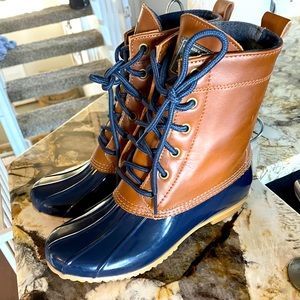 Navy Duck boots